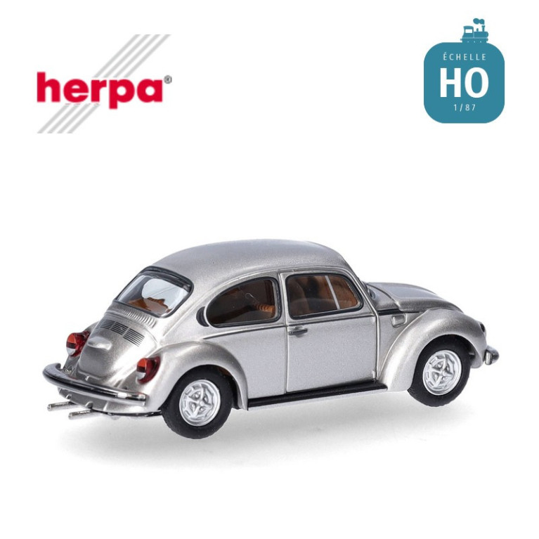 Voiture VW Coccinelle 1303 argent métallisé HO Herpa 430982