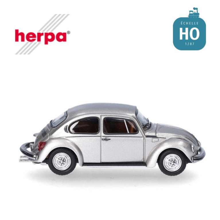 Voiture VW Coccinelle 1303 argent métallisé HO Herpa 430982