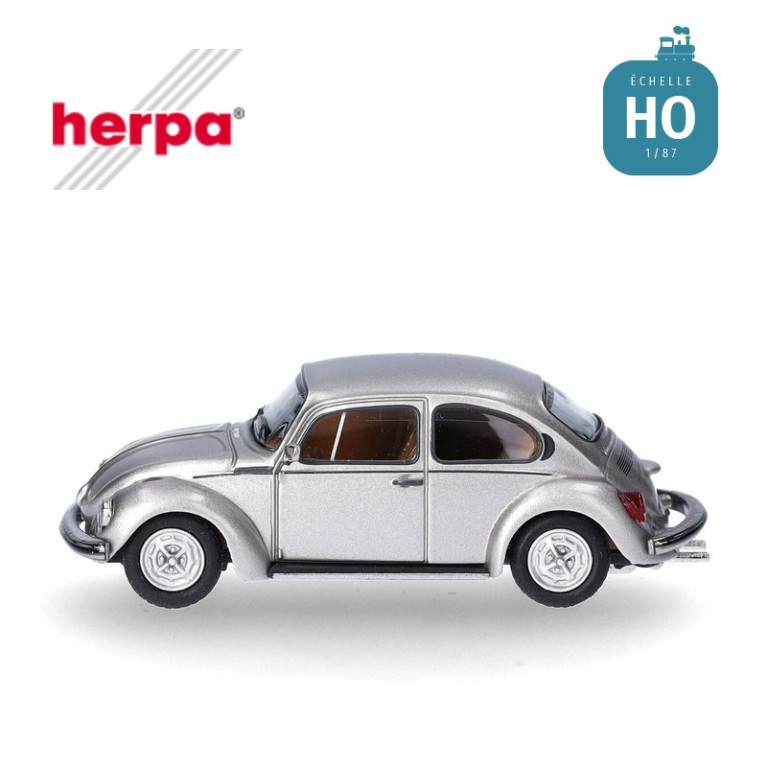 Voiture VW Coccinelle 1303 argent métallisé HO Herpa 430982