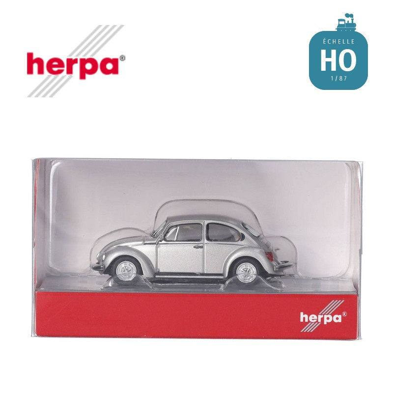 Voiture VW Coccinelle 1303 argent métallisé HO Herpa 430982