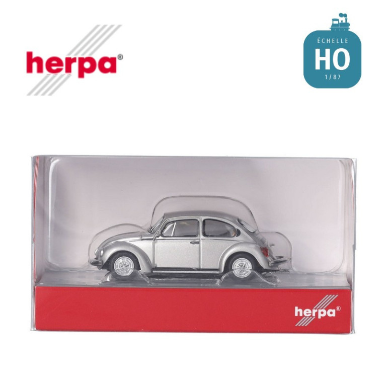 Voiture VW Coccinelle 1303 argent métallisé HO Herpa 430982