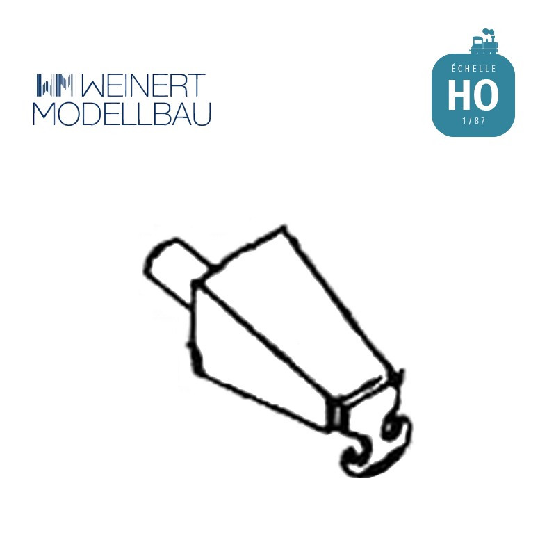 Ancrage avec console pour wagon de marchandise HO Weinert 9259 - Maketis