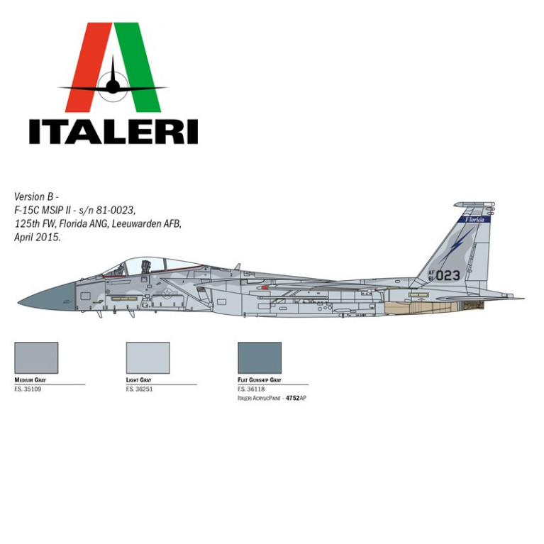 Avion F-15C Eagle 1/72 Italeri 1415 - Maketis Avion F-15C Eagle 1/72 Italeri 1415 - Maketis