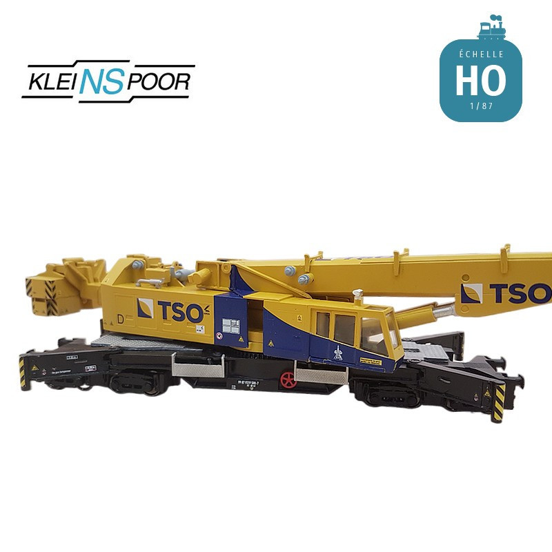 Grue ferroviaire Kirow KRC 1200 TSO HO en kit Kleinspoor KS830F - Maketis