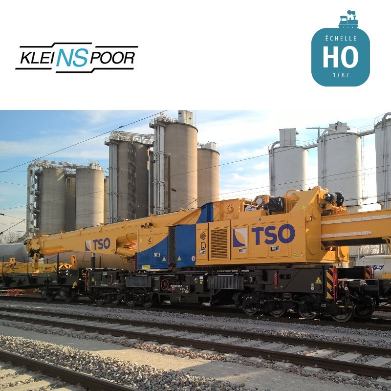 Grue ferroviaire Kirow KRC 1200 TSO HO en kit Kleinspoor KS830F - Maketis
