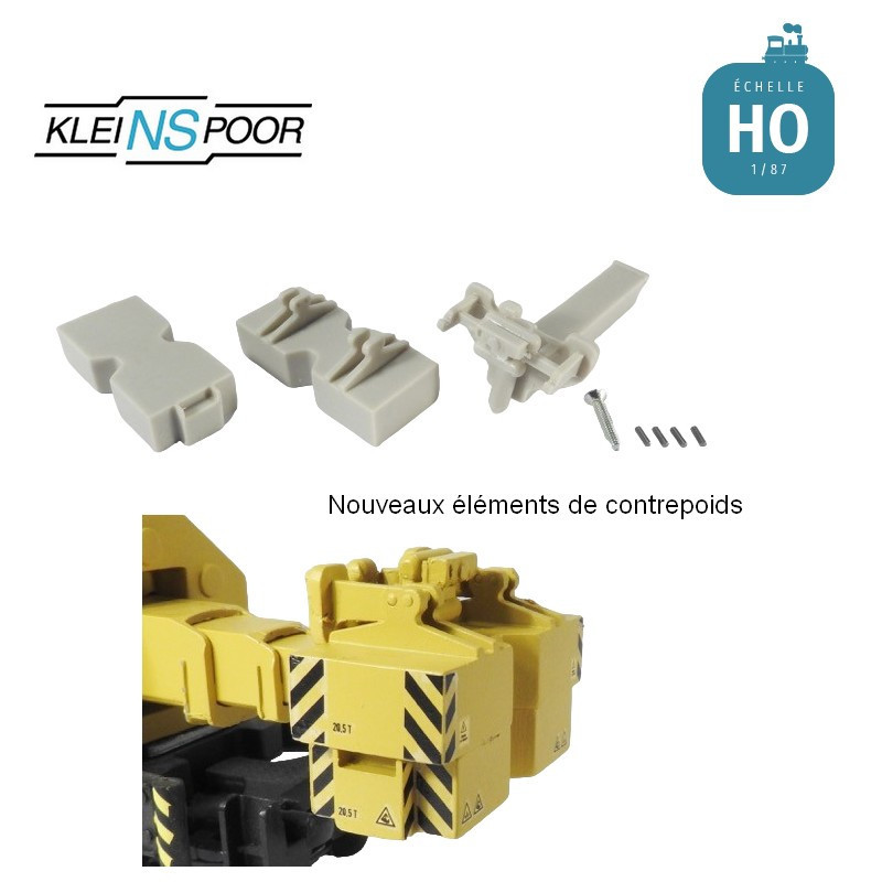 Grue ferroviaire Kirow KRC 1200 TSO HO en kit Kleinspoor KS830F - Maketis