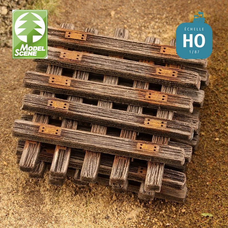 Vieilles traverses en bois HO Model Scene 48502 - Maketis