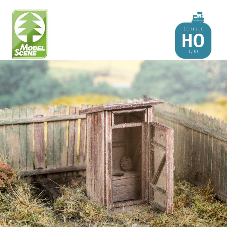 Toilettes de jardin (kit) HO Model Scene 98501 - Maketis Toilettes de jardin (kit) HO Model Scene 98501 - Maketis