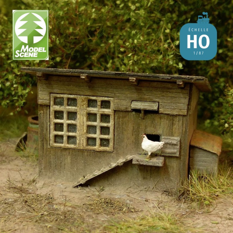 Poulailler (kit) HO Model Scene 98518 Poulailler (kit) HO Model Scene 98518