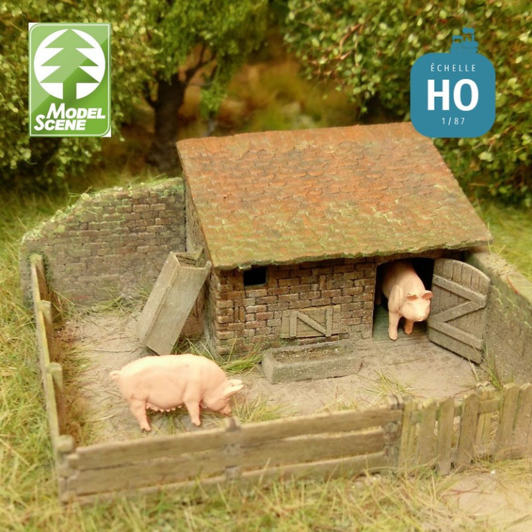 Petite porcherie (kit) HO Model Scene 98519 Petite porcherie (kit) HO Model Scene 98519