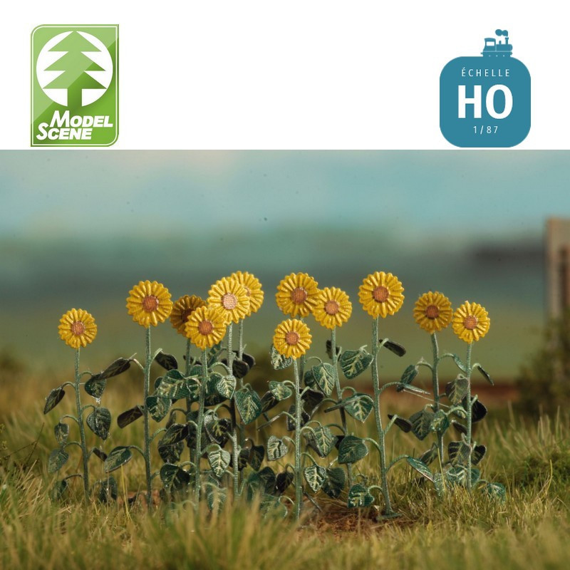 Tournesols (Photodécoupe) HO Model Scene VG7-224 - Maketis