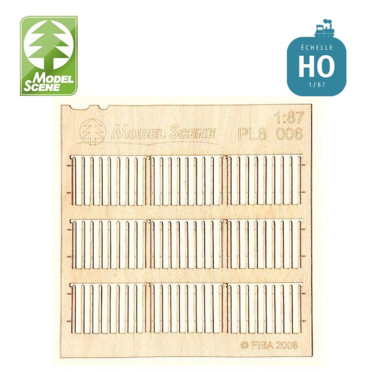 Clôture à piquets - Planche étroite HO Model Scene PL8-006 - Maketis Clôture à piquets - Planche étroite HO Model Scene PL8-006 - Maketis