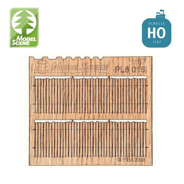 Clôture en bois coupe irrégulière n°1 HO Model Scene PL8-016 - Maketis Clôture en bois coupe irrégulière n°1 HO Model Scene PL8-016 - Maketis