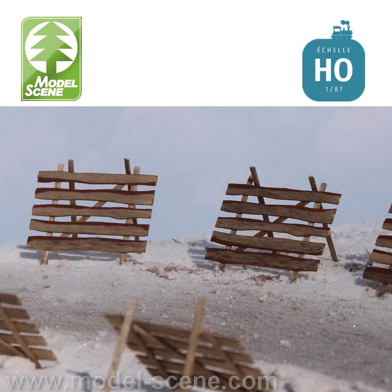 Clôtures à neige 6 pcs HO Model Scene PL8-501 - Maketis