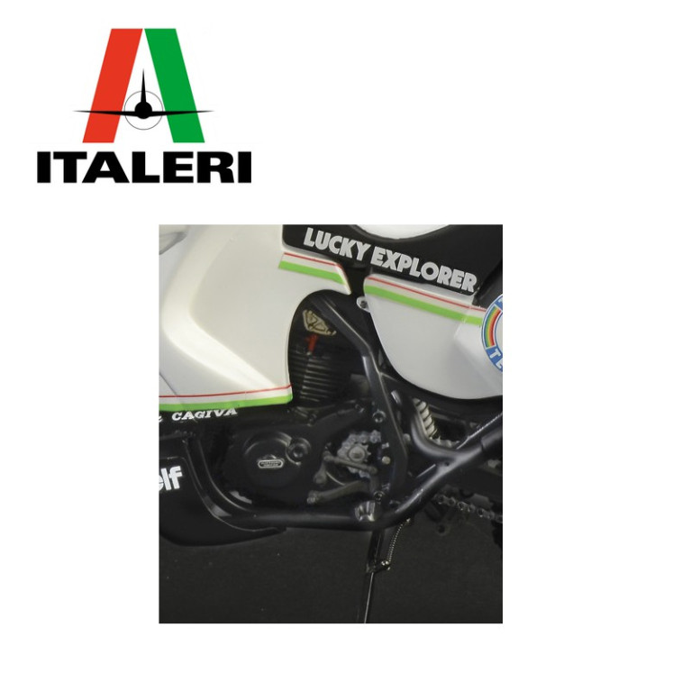 Moto Cagiva Elefant 850 Paris Dakar 1987 1/9 Italeri 4643 - Maketis Moto Cagiva Elefant 850 Paris Dakar 1987 1/9 Italeri 4643 - Maketis