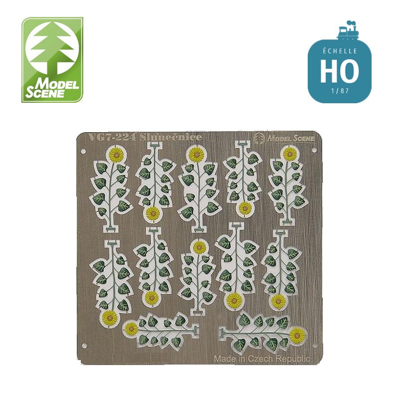 Tournesols (Photodécoupe) HO Model Scene VG7-224 - Maketis