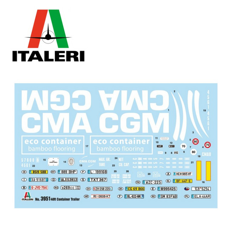 Semi-remorque avec container 40' 1/24 Italeri 3951 - Maketis
