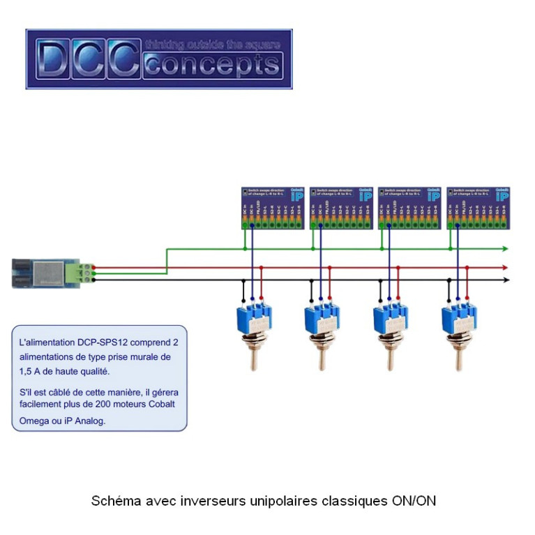 Set d'alimentation double 2x12v 1.5A CC et connecteur DCCconcepts DCP-SPS12 - Maketis Set d'alimentation double 2x12v 1.5A CC et connecteur DCCconcepts DCP-SPS12 - Maketis