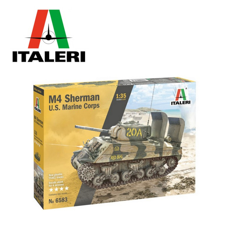 Char M4A2 Sherman US Marine Corps 1/35 Italeri 6583 Char M4A2 Sherman US Marine Corps 1/35 Italeri 6583