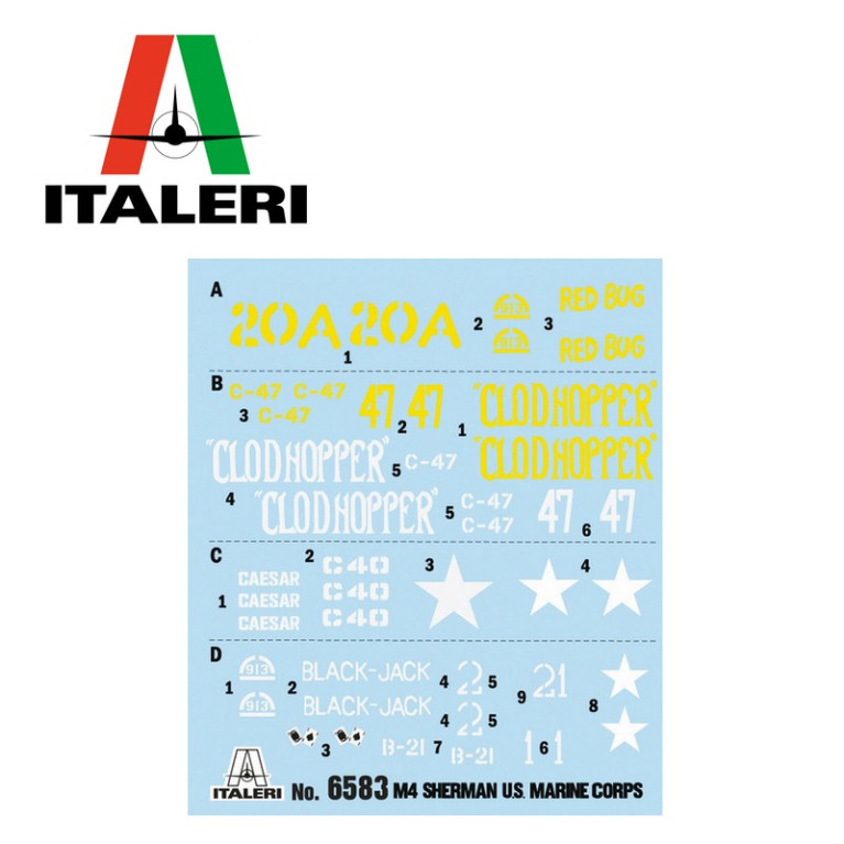 Char M4A2 Sherman US Marine Corps 1/35 Italeri 6583 Char M4A2 Sherman US Marine Corps 1/35 Italeri 6583