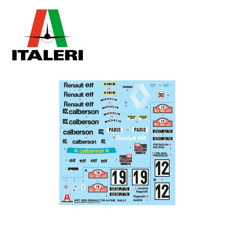 Voiture Renault 5 Alpine Rallye 1/24 ITALERI 3652
