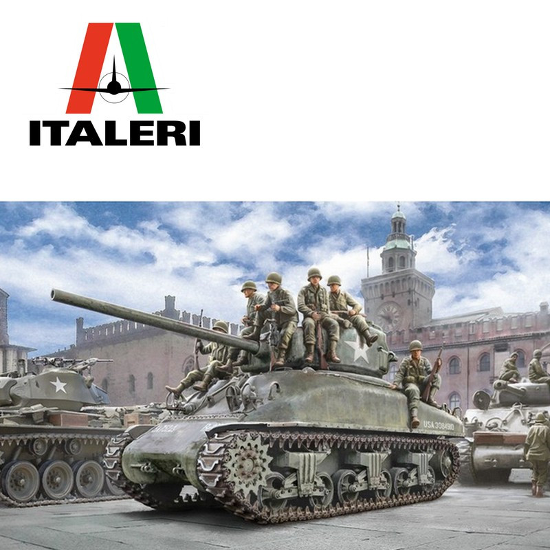 Char M4A1 SHERMAN et infanterie 1/35 Italeri 6568 - Maketis