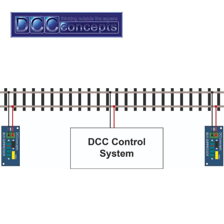 Spannungsspitzenunterdrücker und Terminator für digitale DCC-Stromversorgung DCCconcepts DCC-BSS.2 - Maketis Spannungsspitzenunterdrücker und Terminator für digitale DCC-Stromversorgung DCCconcepts DCC-BSS.2 - Maketis