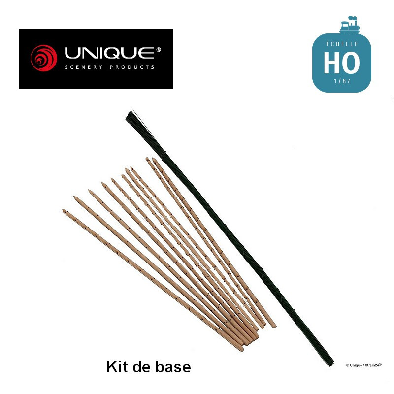 Kit de base pour arbres Sapin 10 pcs 18-20cm HO (à assembler) Unique Scenery 81-1021-04