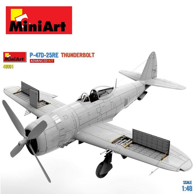 Avion militaire US P-47D-25RE Thunderbolt WWII 1/48 MiniArt 48001 - Maketis