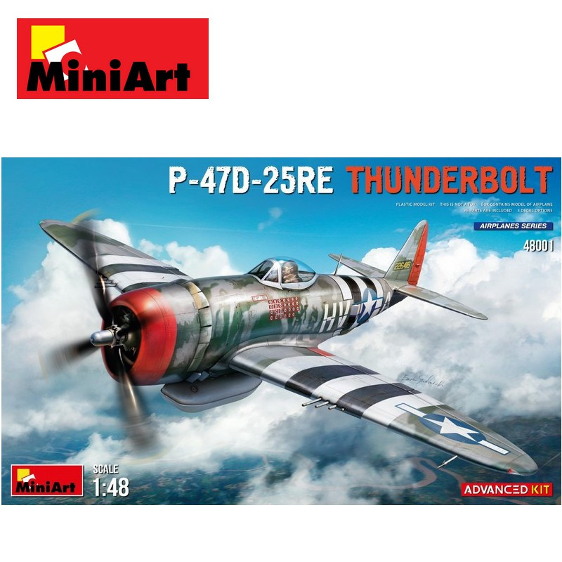 Avion militaire US P-47D-25RE Thunderbolt WWII 1/48 MiniArt 48001 - Maketis