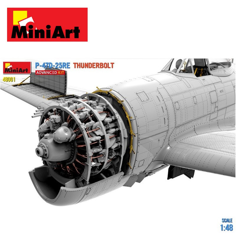 Avion militaire US P-47D-25RE Thunderbolt WWII 1/48 MiniArt 48001 - Maketis