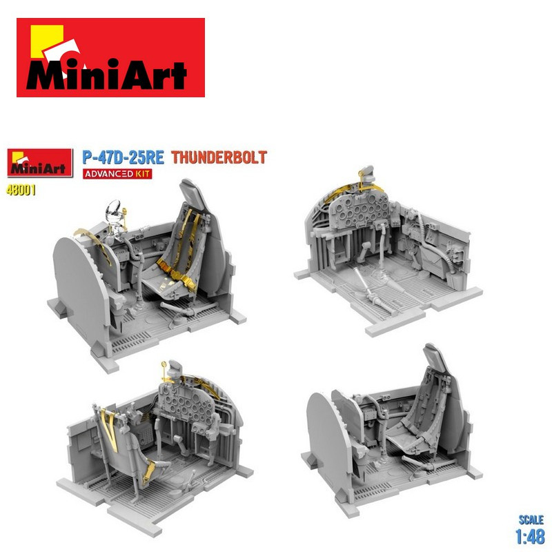 Avion militaire US P-47D-25RE Thunderbolt WWII 1/48 MiniArt 48001 - Maketis