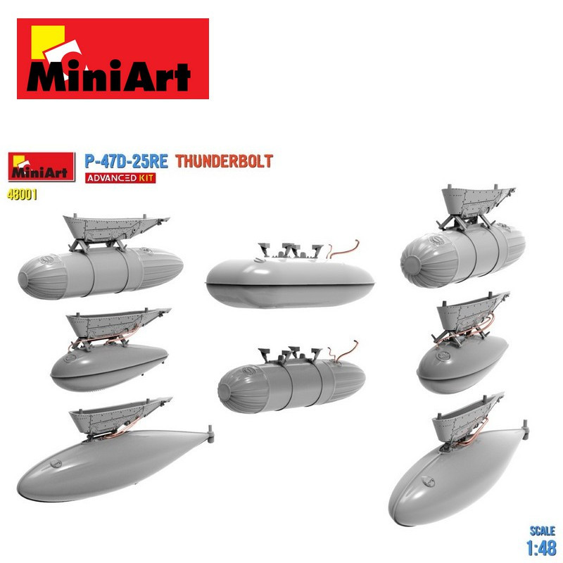 Avion militaire US P-47D-25RE Thunderbolt WWII 1/48 MiniArt 48001 - Maketis