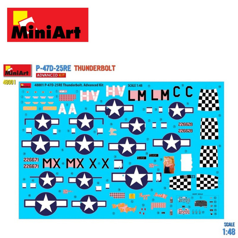 Avion militaire US P-47D-25RE Thunderbolt WWII 1/48 MiniArt 48001 - Maketis Avion militaire US P-47D-25RE Thunderbolt WWII 1/48 MiniArt 48001 - Maketis