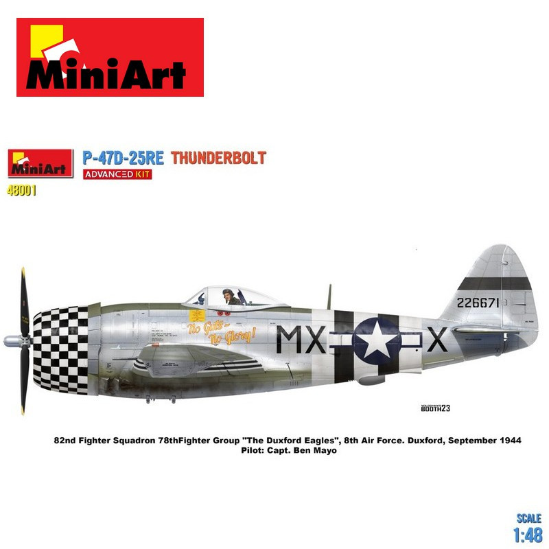 Avion militaire US P-47D-25RE Thunderbolt WWII 1/48 MiniArt 48001 - Maketis