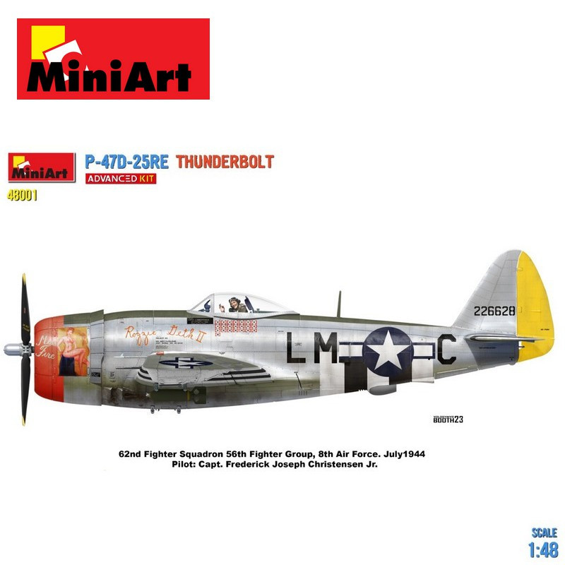 Avion militaire US P-47D-25RE Thunderbolt WWII 1/48 MiniArt 48001 - Maketis