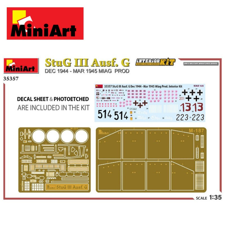 Char Allemand StuG III Ausf. G DEC 1944-MAR 1945 Interior Kit WWII 1/35 MiniArt 35357 - Maketis Char Allemand StuG III Ausf. G DEC 1944-MAR 1945 Interior Kit WWII 1/35 MiniArt 35357 - Maketis