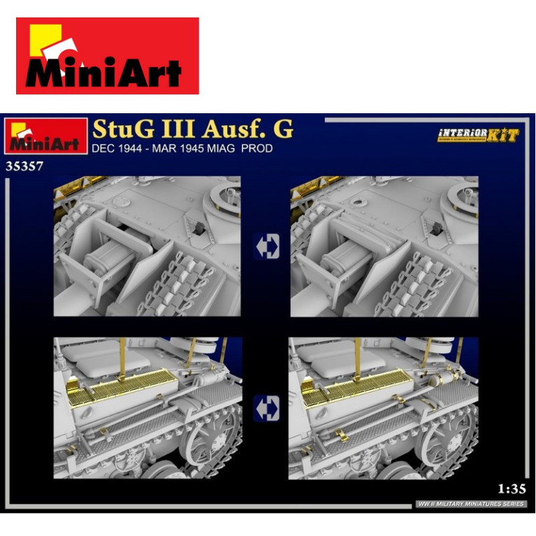Char Allemand StuG III Ausf. G DEC 1944-MAR 1945 Interior Kit WWII 1/35 MiniArt 35357 - Maketis Char Allemand StuG III Ausf. G DEC 1944-MAR 1945 Interior Kit WWII 1/35 MiniArt 35357 - Maketis