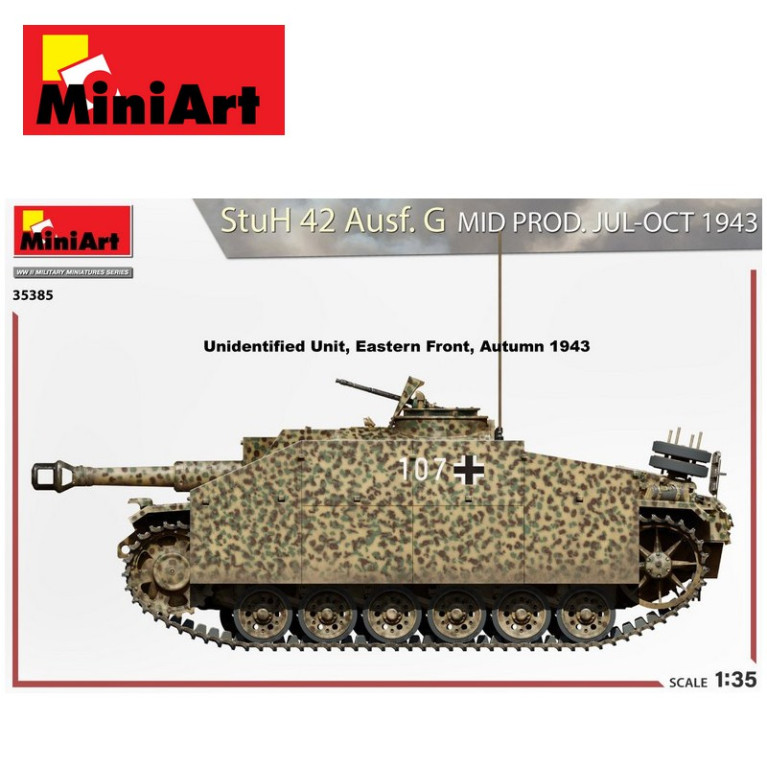 Char Allemand StuH 42 Ausf. G MID PROD. JUL-OCT 1943 WWII 1/35 MiniArt 35385 - Maketis Char Allemand StuH 42 Ausf. G MID PROD. JUL-OCT 1943 WWII 1/35 MiniArt 35385 - Maketis