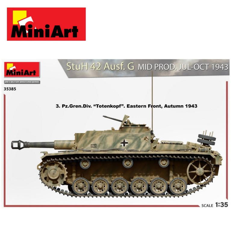 Char Allemand StuH 42 Ausf. G MID PROD. JUL-OCT 1943 WWII 1/35 MiniArt 35385 - Maketis Char Allemand StuH 42 Ausf. G MID PROD. JUL-OCT 1943 WWII 1/35 MiniArt 35385 - Maketis