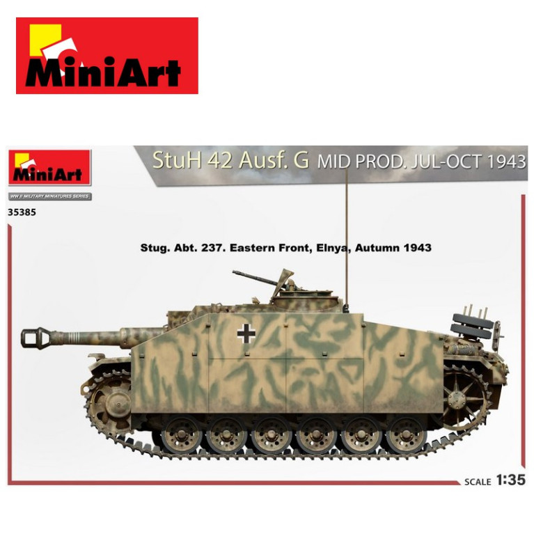 Char Allemand StuH 42 Ausf. G MID PROD. JUL-OCT 1943 WWII 1/35 MiniArt 35385 - Maketis Char Allemand StuH 42 Ausf. G MID PROD. JUL-OCT 1943 WWII 1/35 MiniArt 35385 - Maketis