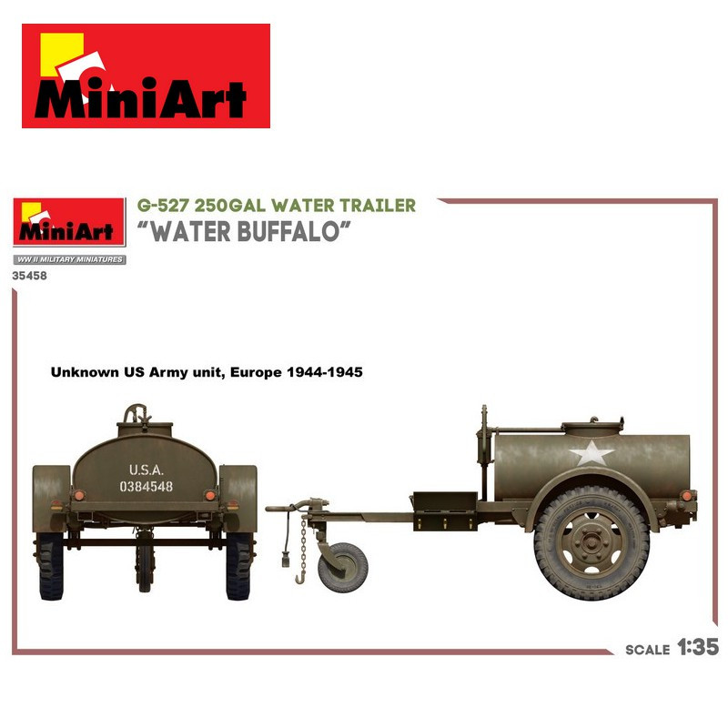 Remorque citerne d'eau US ARMY G-527 250GAL "WATER BUFFALO"  1/35 MiniArt 35458 - Maketis