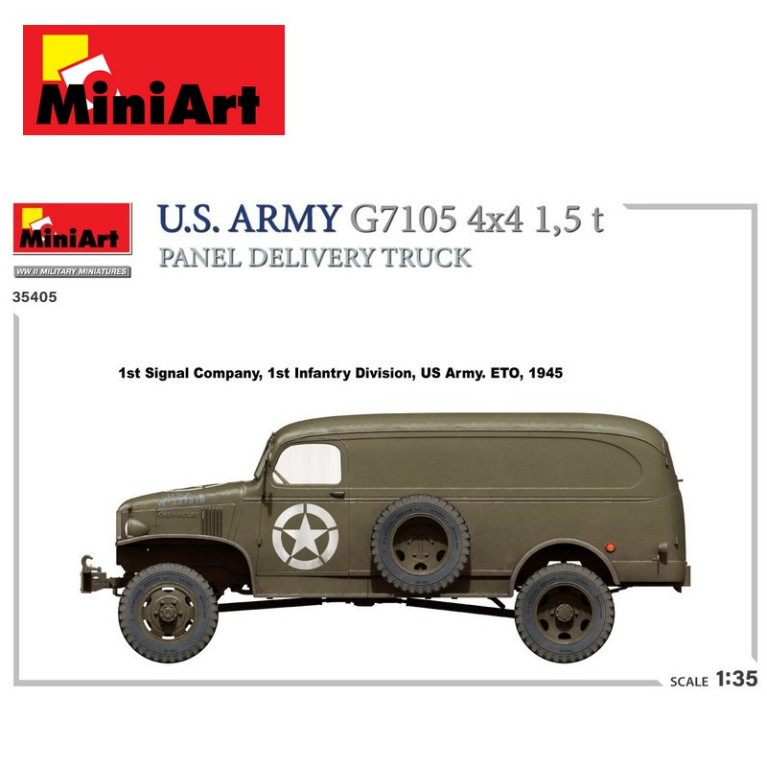 Camion militaire de livraison US ARMY G7105 4x4 1,5 t WWII 1/35 MiniArt 35405 - Maketis Camion militaire de livraison US ARMY G7105 4x4 1,5 t WWII 1/35 MiniArt 35405 - Maketis