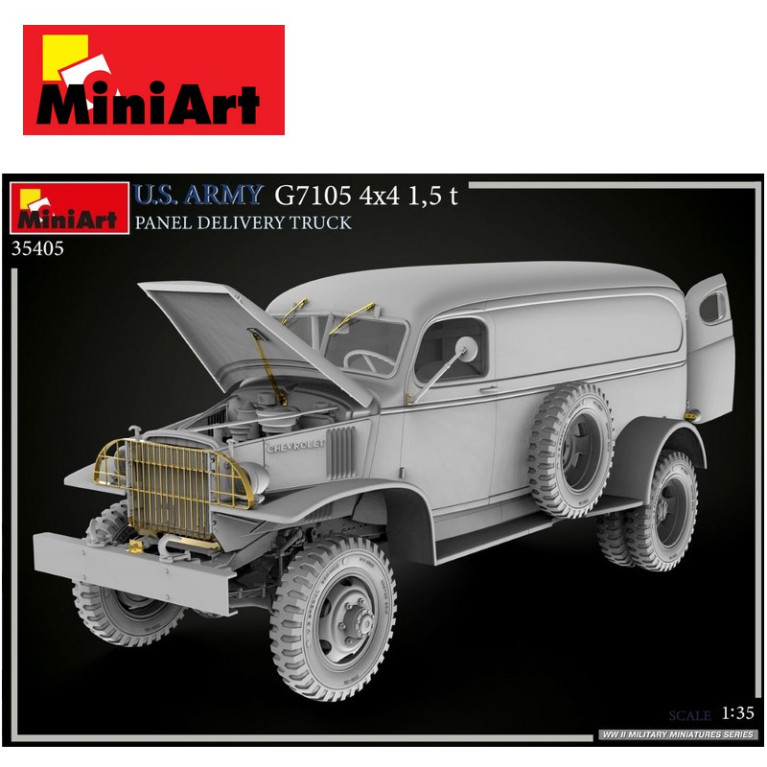 Camion militaire de livraison US ARMY G7105 4x4 1,5 t WWII 1/35 MiniArt 35405 - Maketis Camion militaire de livraison US ARMY G7105 4x4 1,5 t WWII 1/35 MiniArt 35405 - Maketis