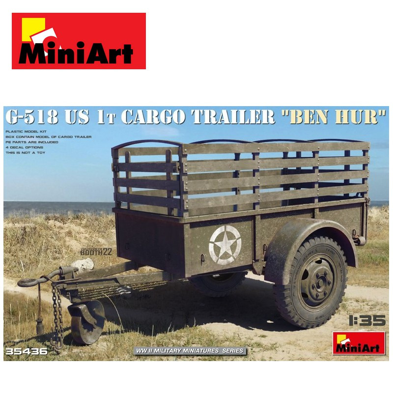 Remorque militaire G-518 US 1t "BEN HUR" WWII 1/35 MiniArt 35436 - Maketis