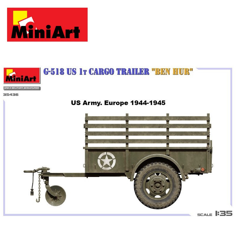 Remorque militaire G-518 US 1t "BEN HUR" WWII 1/35 MiniArt 35436 - Maketis
