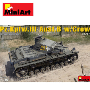 Char allemand Pz.Kpfw.III Ausf.B WWII avec équipage 1/35 MiniArt 35221 - Maketis