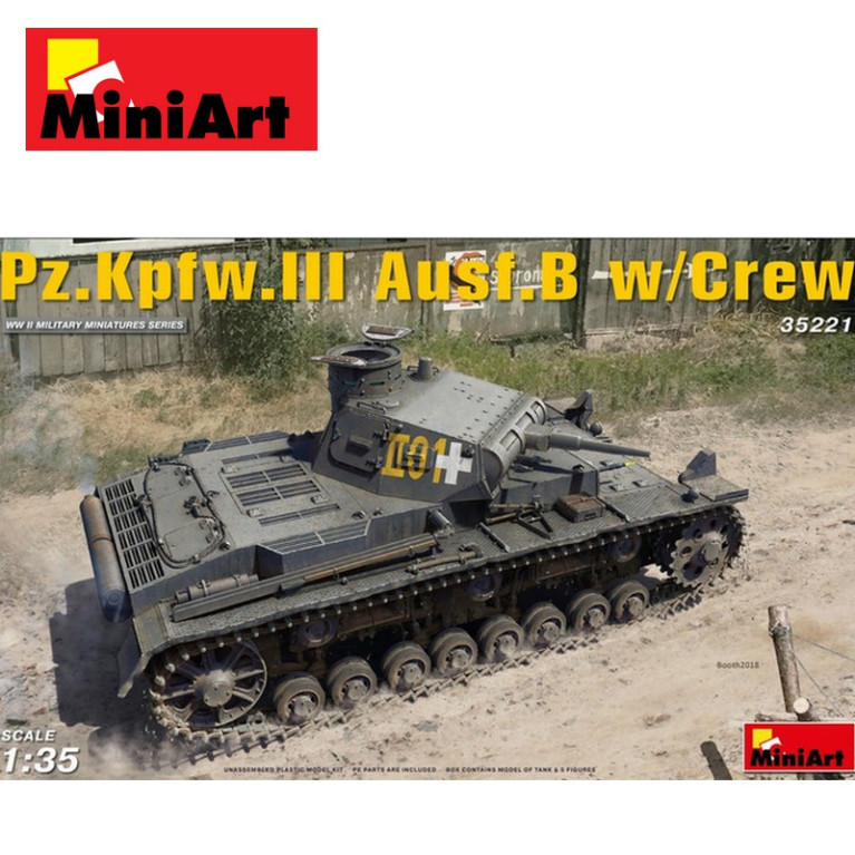 Char allemand Pz.Kpfw.III Ausf.B WWII avec équipage 1/35 MiniArt 35221 - Maketis Char allemand Pz.Kpfw.III Ausf.B WWII avec équipage 1/35 MiniArt 35221 - Maketis