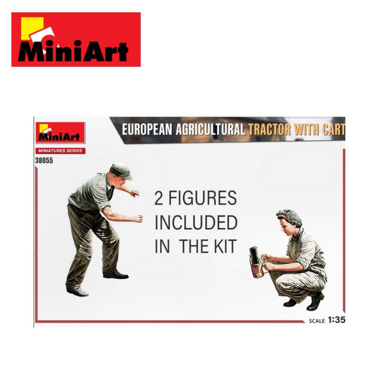 Tracteur européen avec remorque et figurines 1/35 MiniArt 38055 - Maketis Tracteur européen avec remorque et figurines 1/35 MiniArt 38055 - Maketis