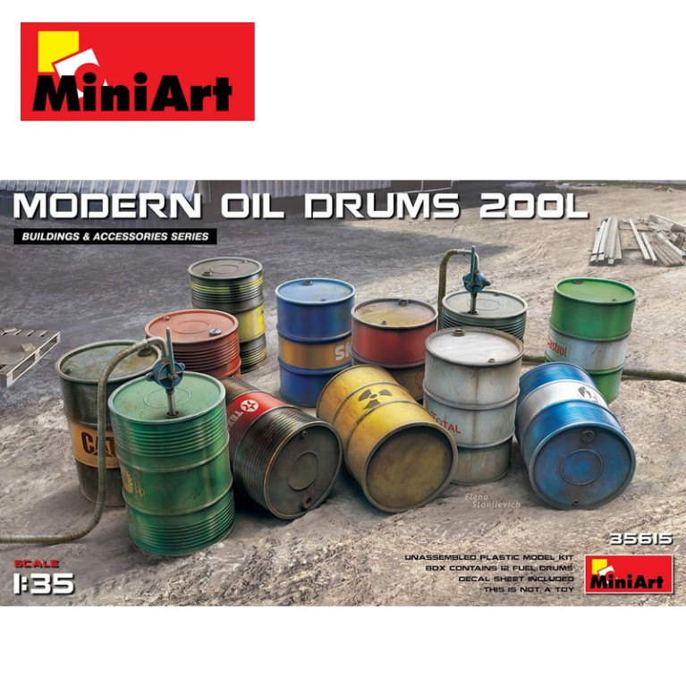 Fûts de carburant 200ml 1/35 Miniart 35615-Maketis Fûts de carburant 200ml 1/35 Miniart 35615-Maketis